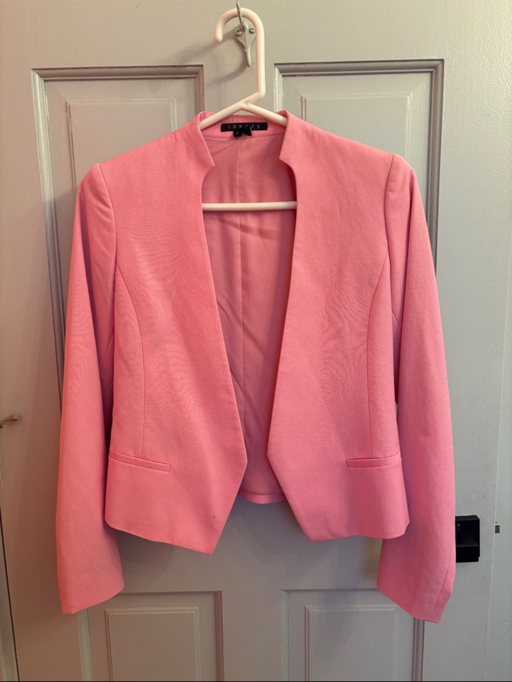 Theory size 2 pink women’s Open-Front Blazer Jacket